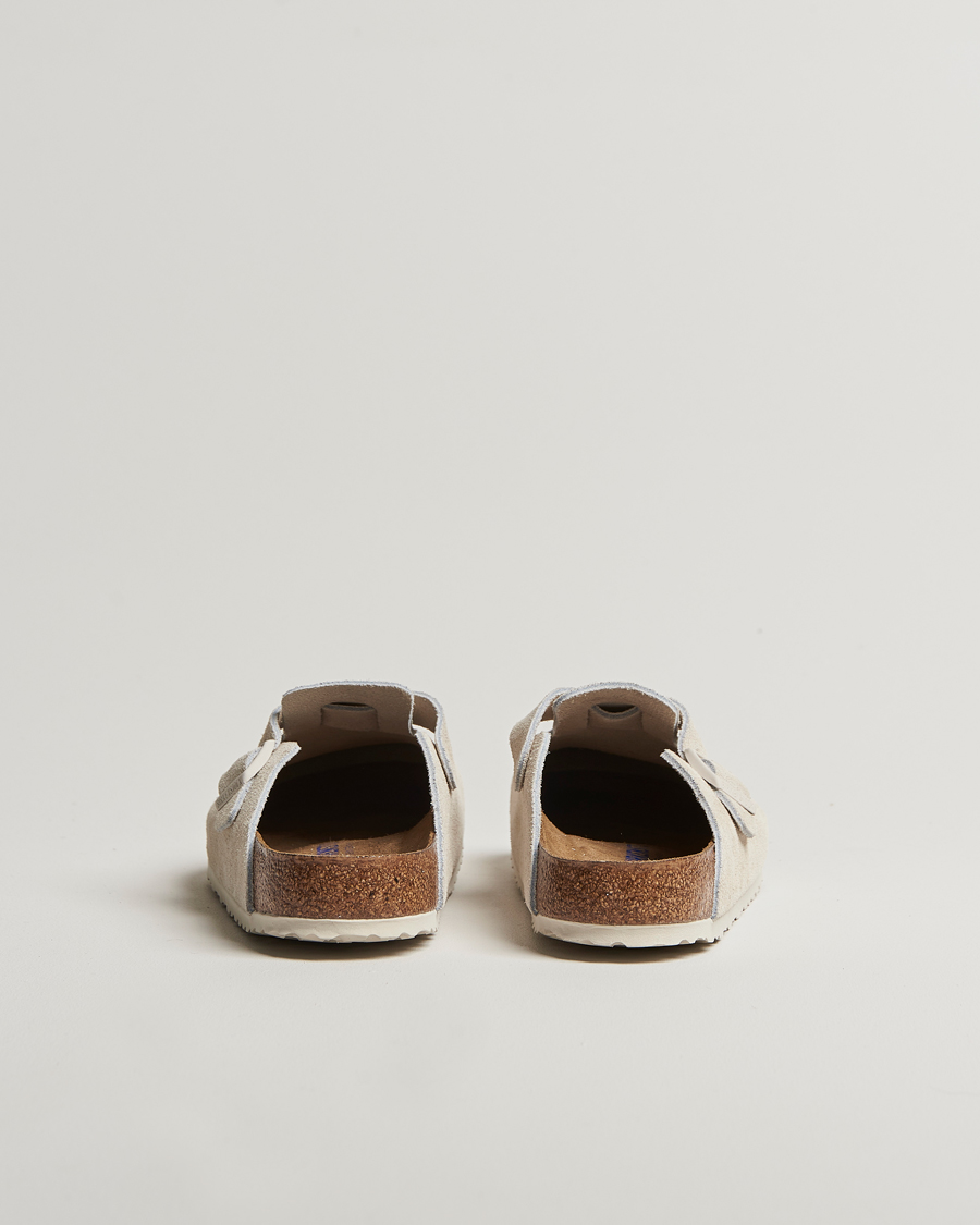 Homme | BIRKENSTOCK Boston Soft Footbed Antique White Suede | BIRKENSTOCK | Boston Soft Footbed Antique White Suede