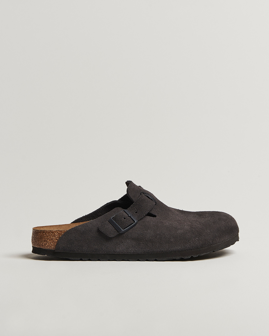 Homme | BIRKENSTOCK Boston Classic Footbed Velvet Grey Suede | BIRKENSTOCK | Boston Classic Footbed Velvet Grey Suede