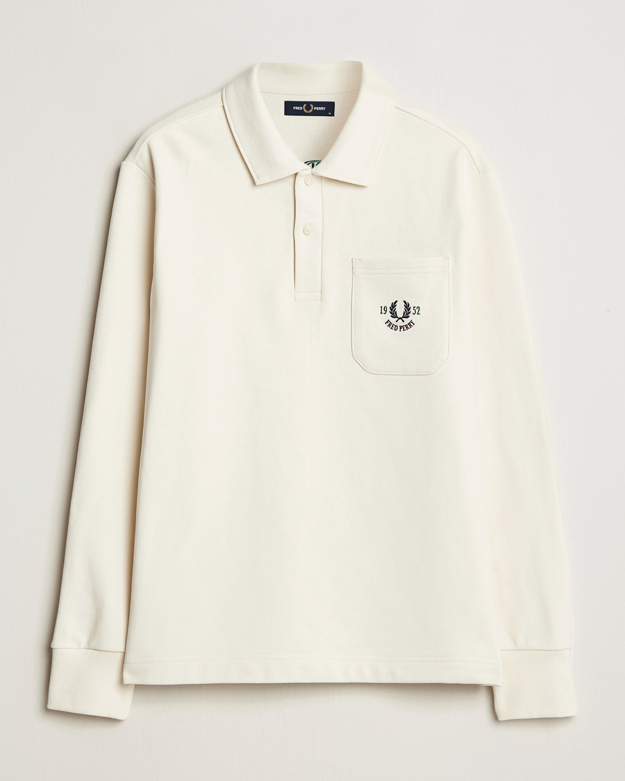 Homme | Pulls Et Tricots | Fred Perry | Embroidered Champion Rugby Sweater Ecru