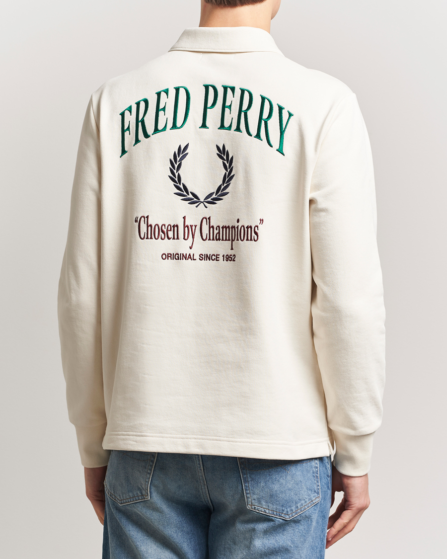 Homme | Pulls Et Tricots | Fred Perry | Embroidered Champion Rugby Sweater Ecru