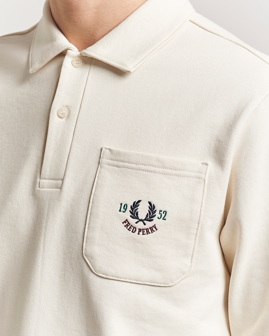Homme | Pulls Et Tricots | Fred Perry | Embroidered Champion Rugby Sweater Ecru