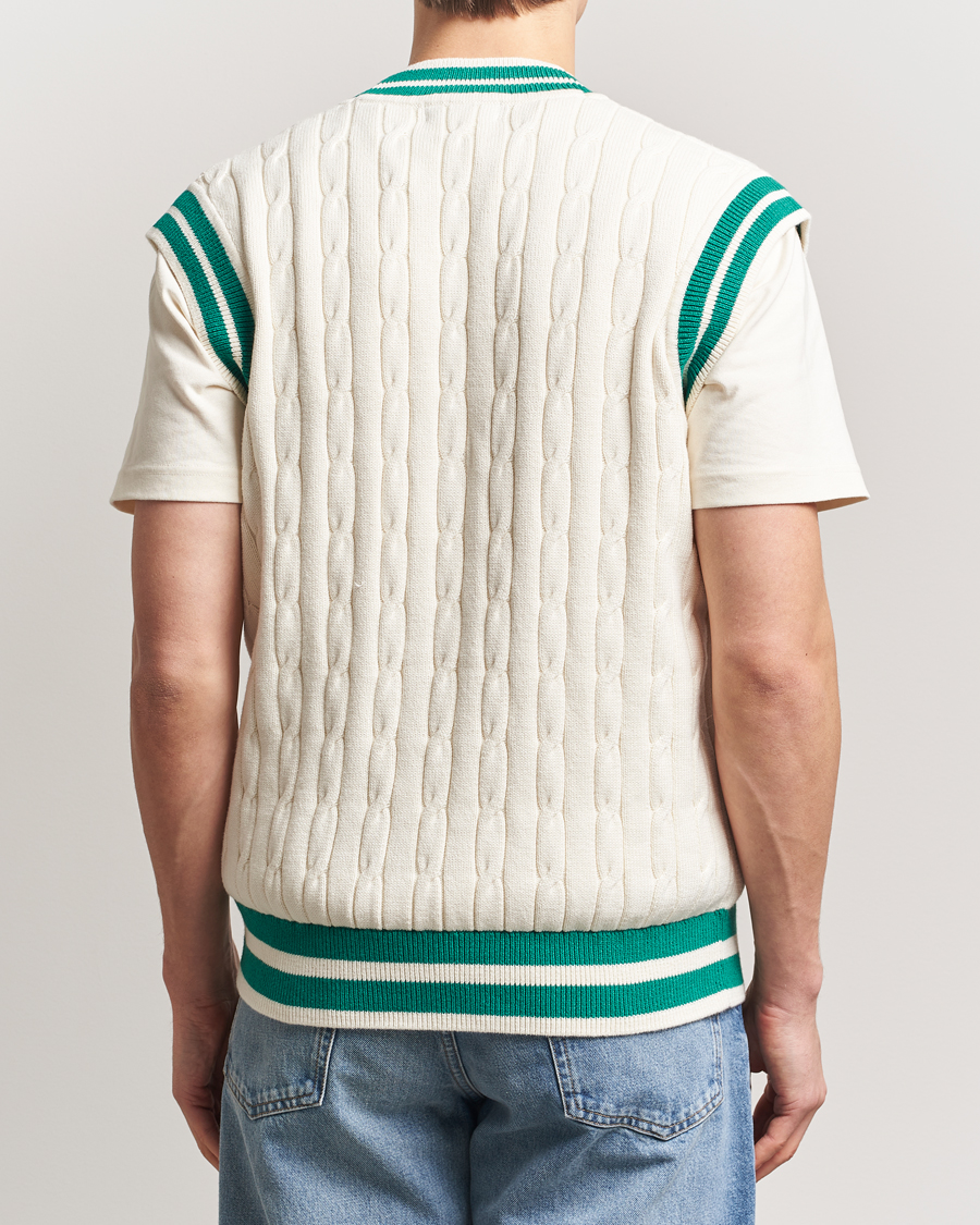Homme | Pulls Et Tricots | Fred Perry | Cable Knitted Tennis Vest Ecru
