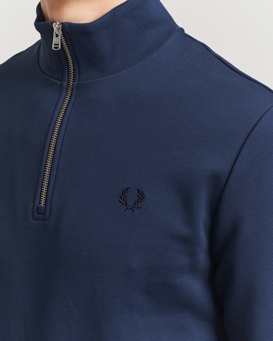Homme | Pulls Et Tricots | Fred Perry | Half Zip Sweatshirt Tennis Blue