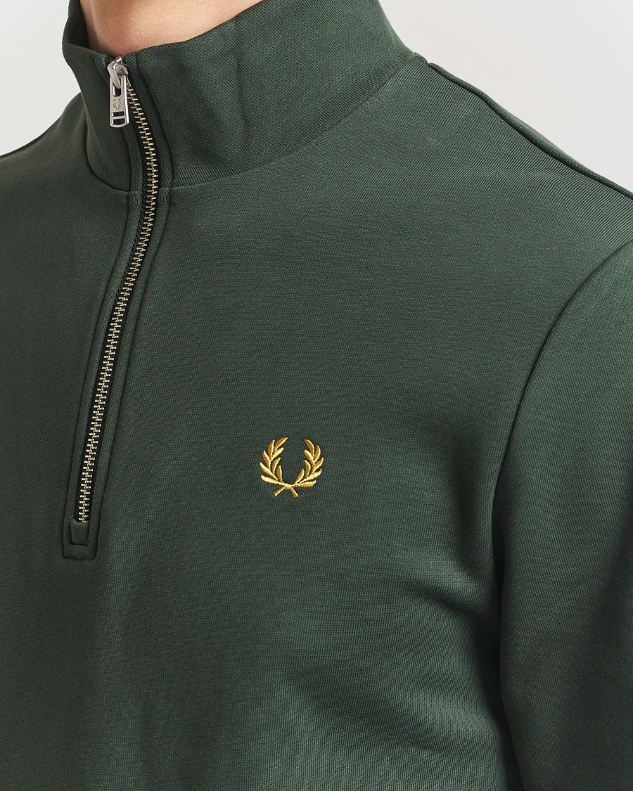 Homme | Pulls Et Tricots | Fred Perry | Half Zip Sweatshirt Court Green