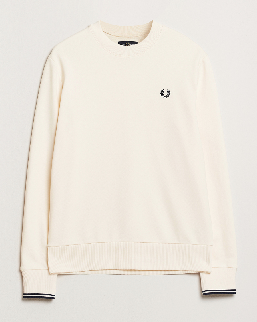 Homme | Pulls Et Tricots | Fred Perry | Crew Neck Sweatshirt Ecru