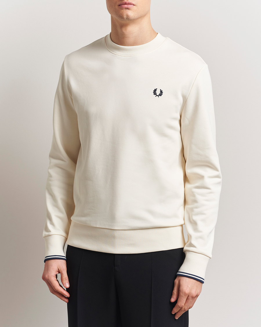 Homme | Pulls Et Tricots | Fred Perry | Crew Neck Sweatshirt Ecru