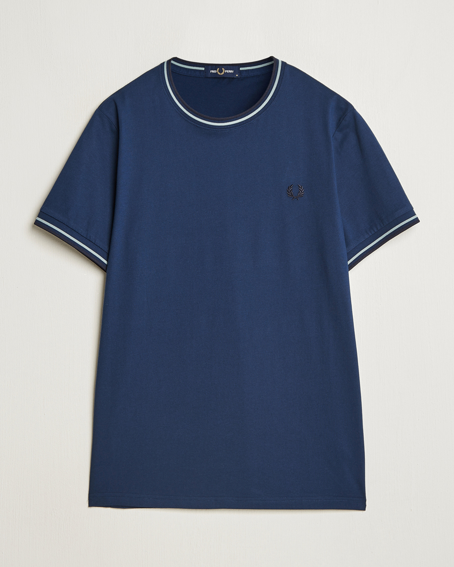 Homme | T-shirts | Fred Perry | Twin Tipped T-Shirt Tennis Blue