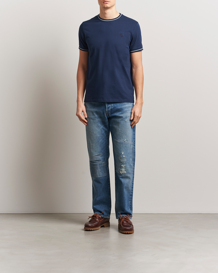 Homme | T-shirts | Fred Perry | Twin Tipped T-Shirt Tennis Blue