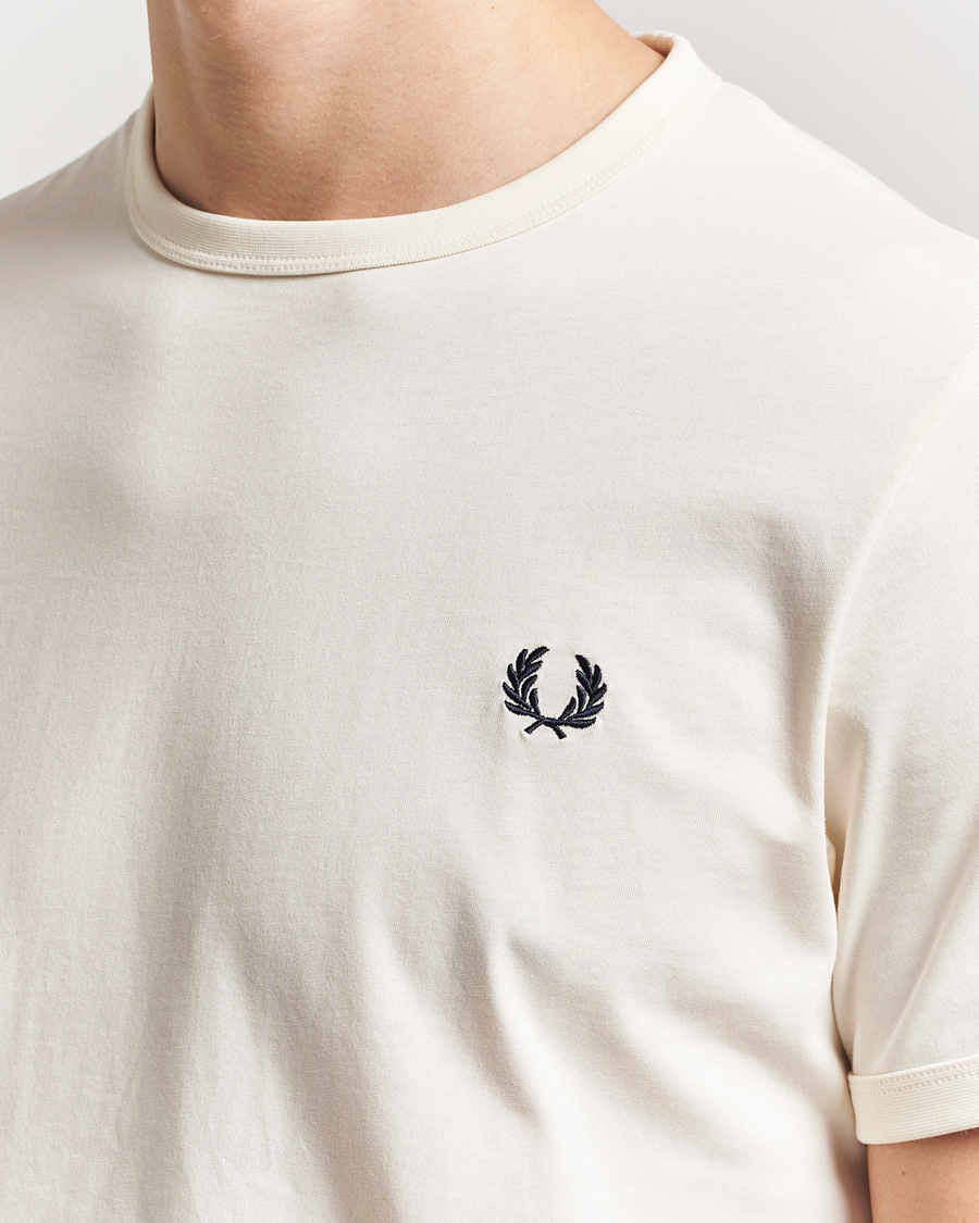 Homme | T-shirts | Fred Perry | Ringer T-Shirt Ecru