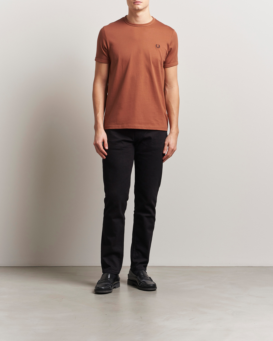Homme | T-shirts | Fred Perry | Ringer T-Shirt Cinnamon Brown