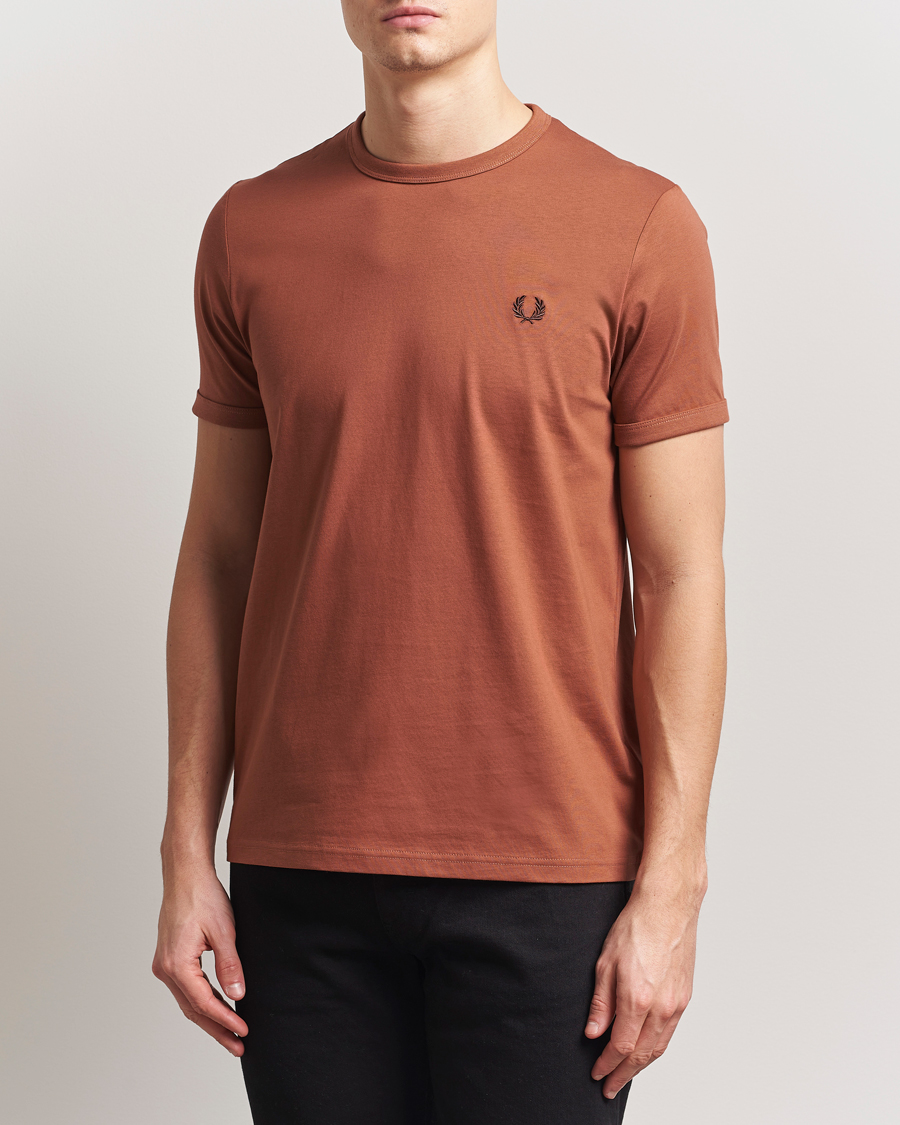 Homme | T-shirts | Fred Perry | Ringer T-Shirt Cinnamon Brown