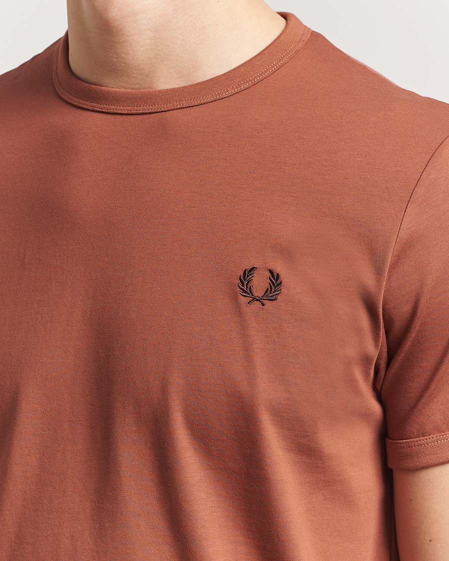 Homme | T-shirts | Fred Perry | Ringer T-Shirt Cinnamon Brown
