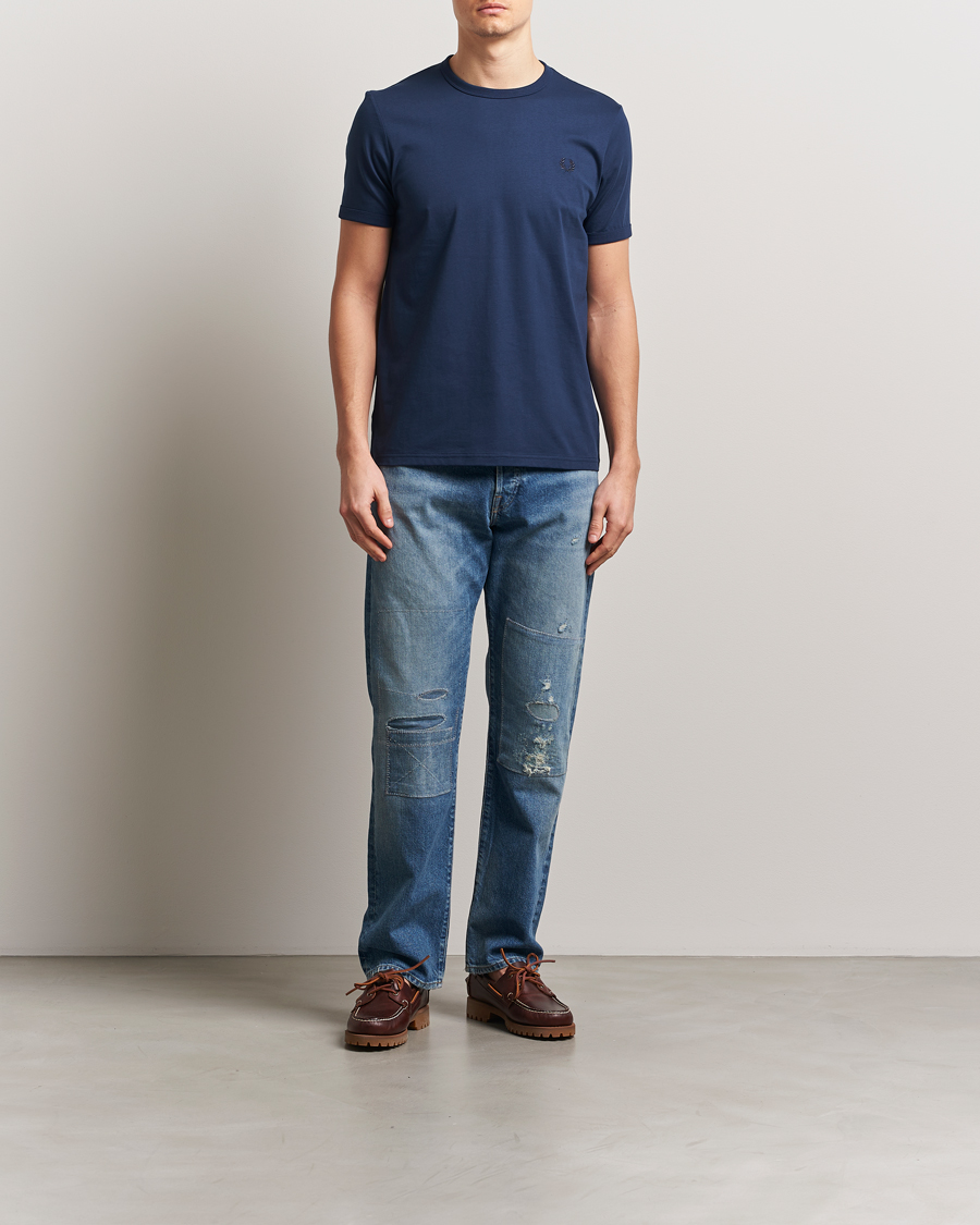Homme | T-shirts | Fred Perry | Ringer T-Shirt Tennis Blue