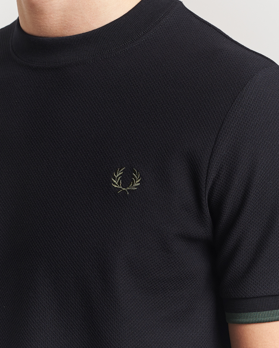 Homme | T-shirts | Fred Perry | Tipped Cuff Pique T-Shirt Black