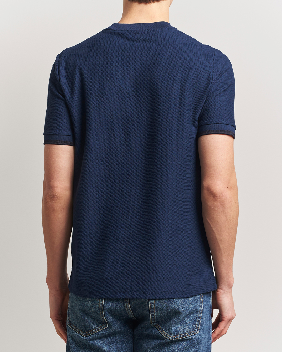 Homme | T-shirts | Fred Perry | Tipped Cuff Pique T-Shirt Tennis Blue