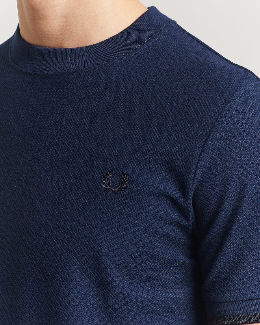Homme | T-shirts | Fred Perry | Tipped Cuff Pique T-Shirt Tennis Blue