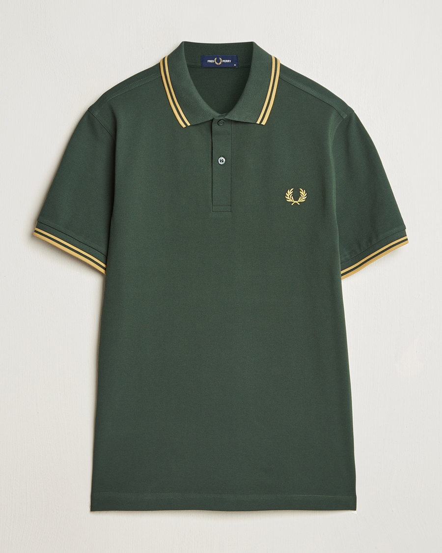 Homme | Polos | Fred Perry | Twin Tipped Polo Shirt Court Green