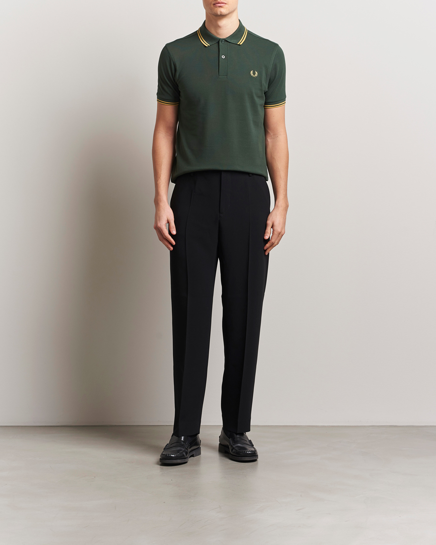 Homme | Polos | Fred Perry | Twin Tipped Polo Shirt Court Green