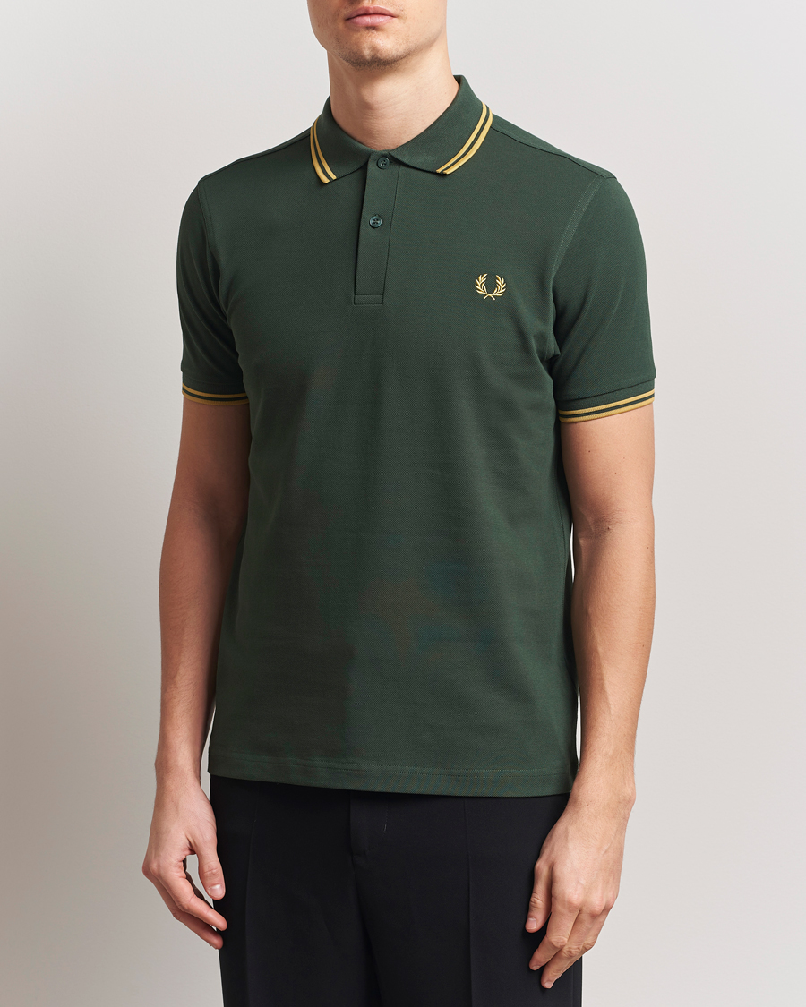Homme | Polos | Fred Perry | Twin Tipped Polo Shirt Court Green