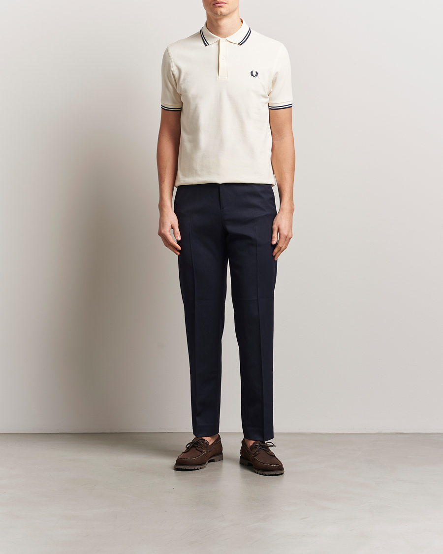 Homme | Polos | Fred Perry | Twin Tipped Polo Shirt Ecru
