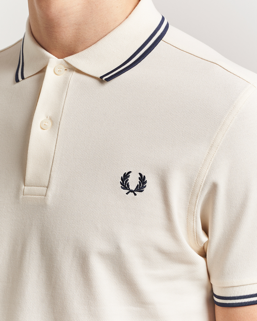 Homme | Polos | Fred Perry | Twin Tipped Polo Shirt Ecru