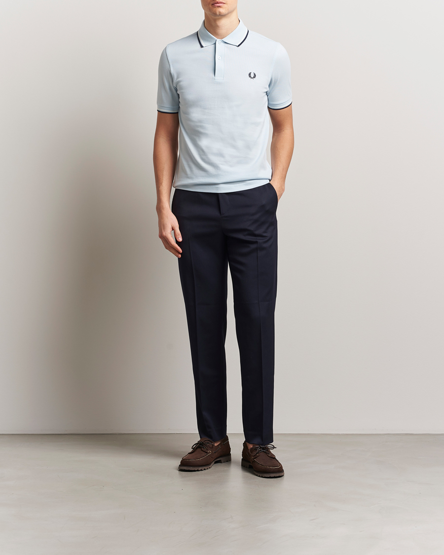 Homme | Polos | Fred Perry | Twin Tipped Polo Shirt Light Ice