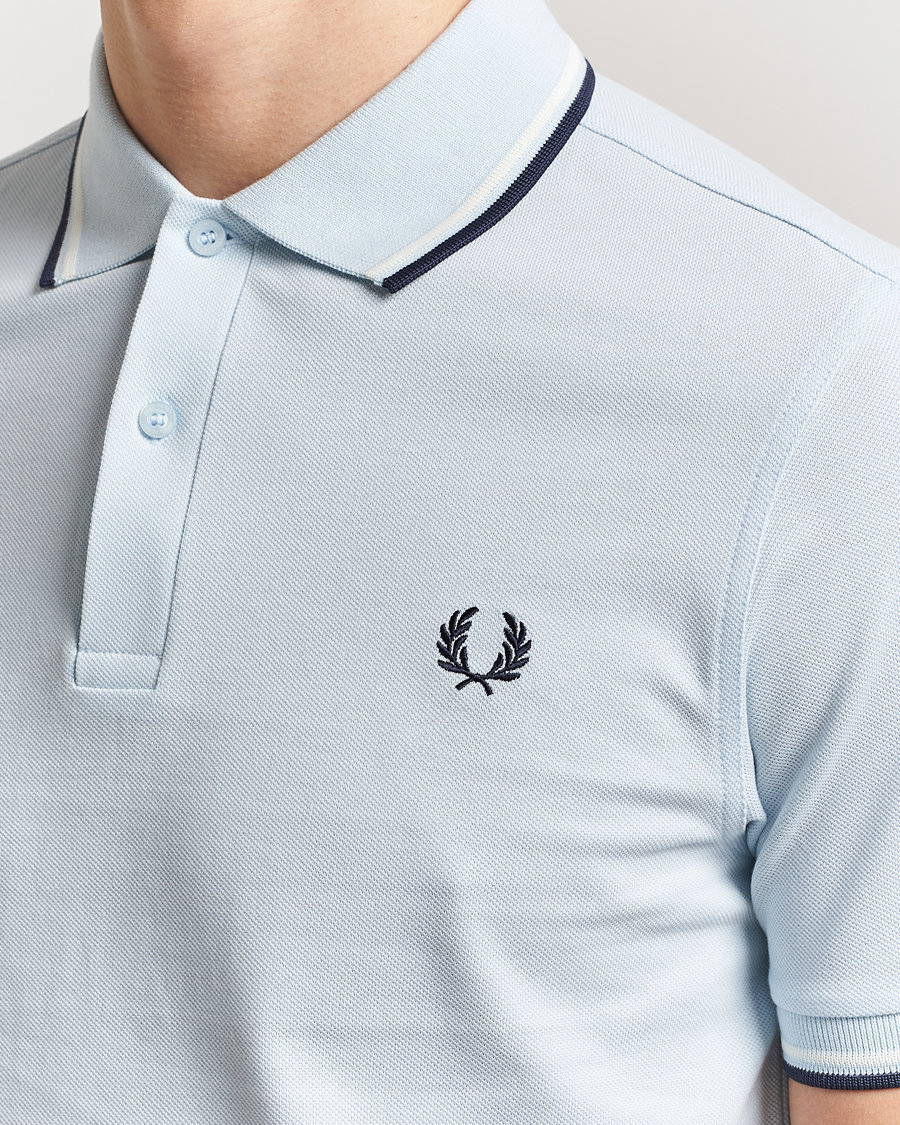 Homme | Polos | Fred Perry | Twin Tipped Polo Shirt Light Ice