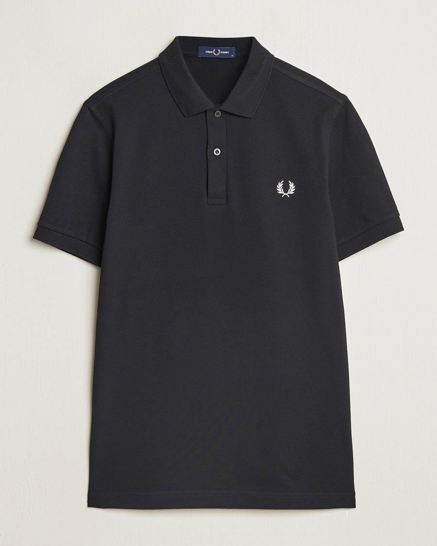 Homme | Polos | Fred Perry | Plain Polo Shirt Black