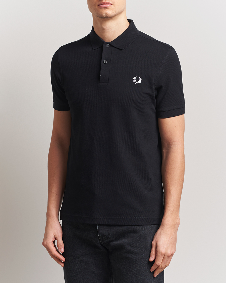 Homme | Polos | Fred Perry | Plain Polo Shirt Black
