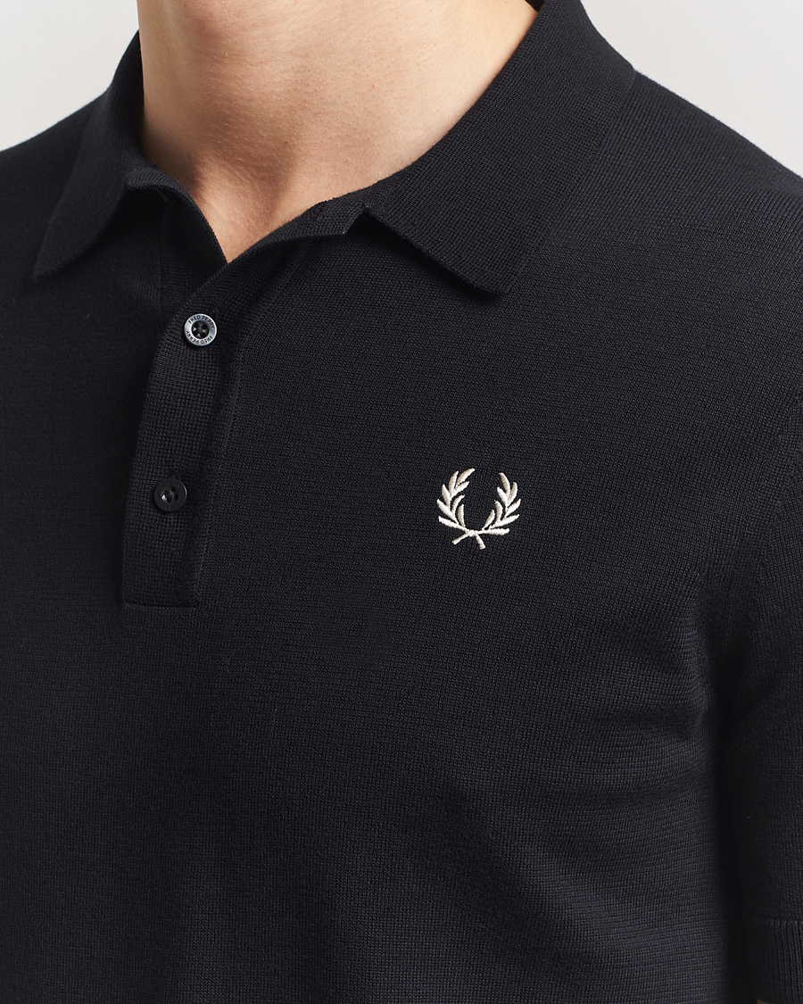 Homme | Polos | Fred Perry | Cotton Knitted Polo Black