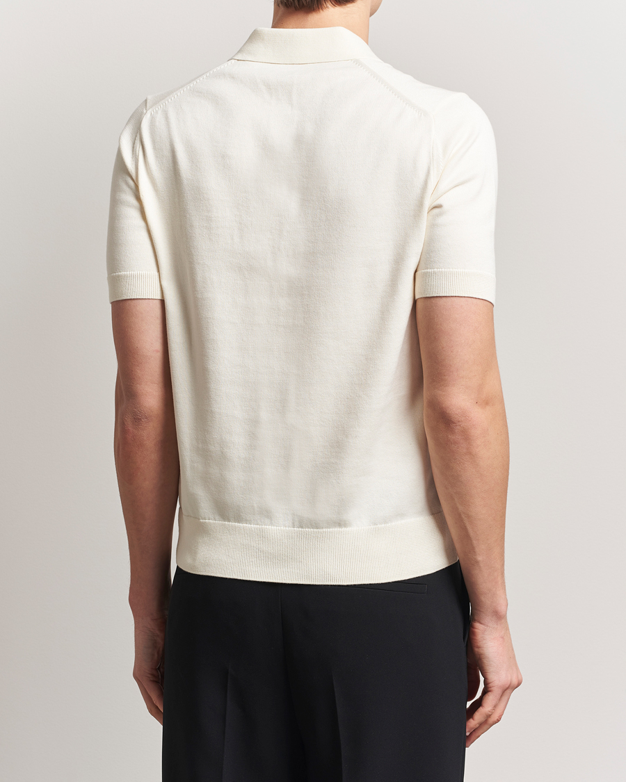 Homme | Polos | Fred Perry | Cotton Knitted Polo Ecru