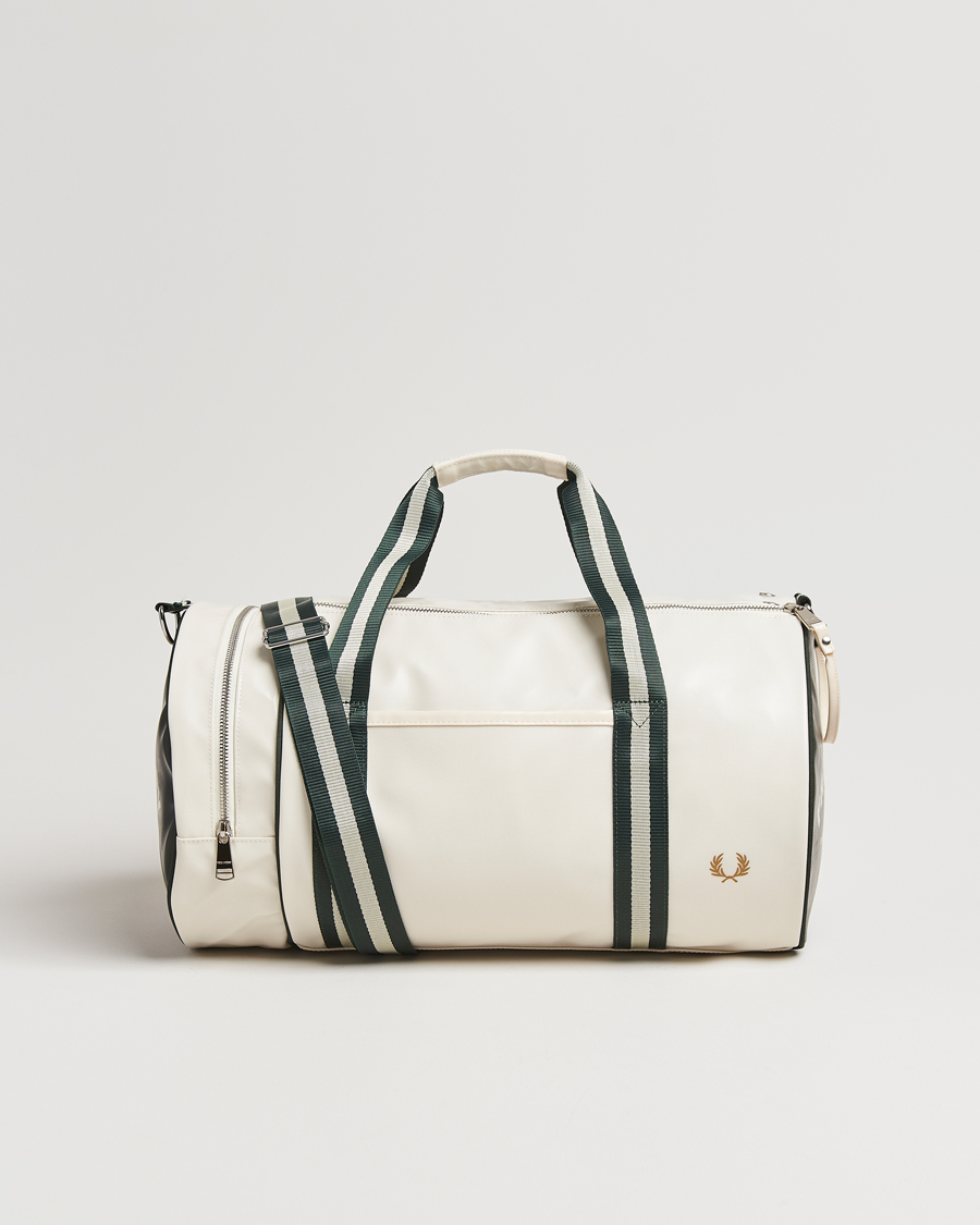 Homme | Fred Perry Classic Barrel Bag Snow White/Court Green | Fred Perry | Classic Barrel Bag Snow White/Court Green