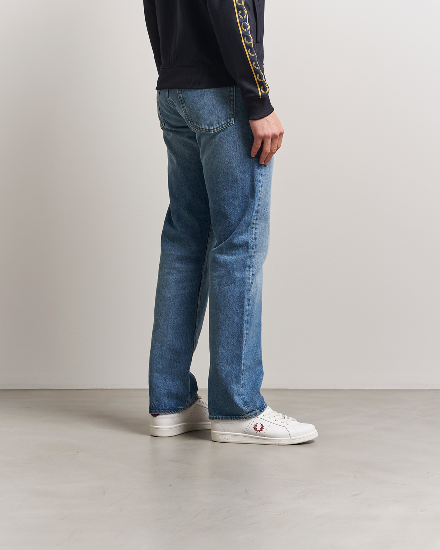 Homme | Fred Perry B721 Leather Sneaker Snow White/Red | Fred Perry | B721 Leather Sneaker Snow White/Red