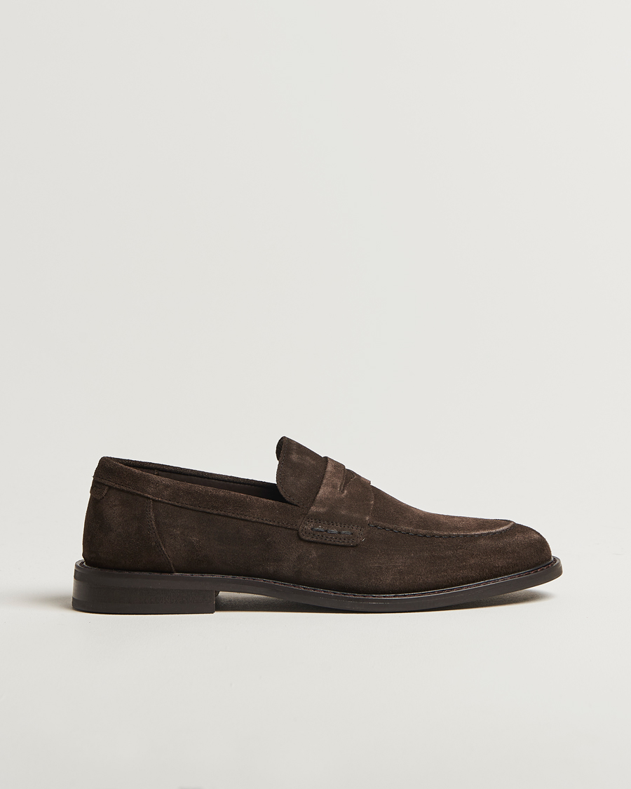 Homme | GANT Lozham Suede Loafer Ebony Brown | GANT | Lozham Suede Loafer Ebony Brown