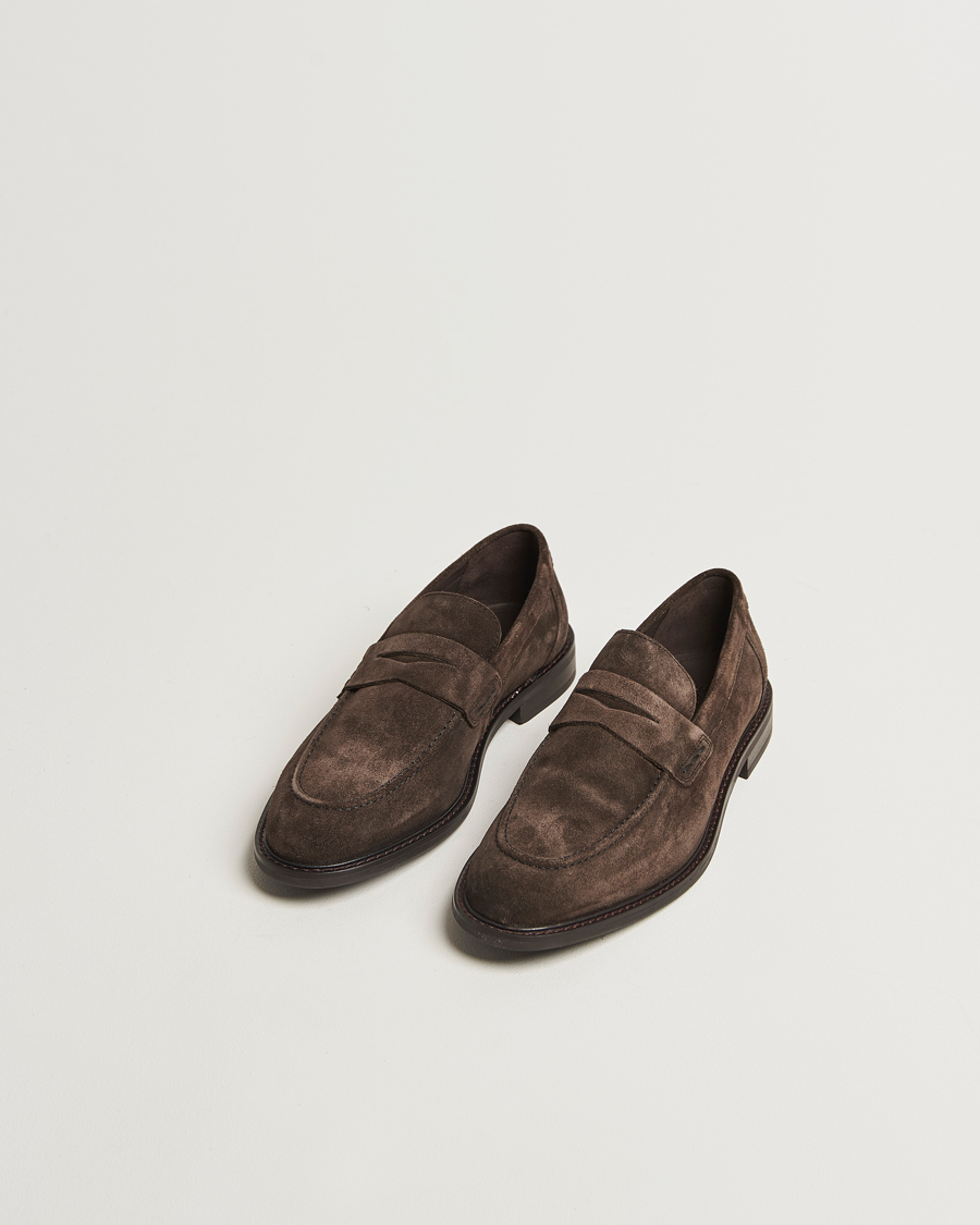 Homme | GANT Lozham Suede Loafer Ebony Brown | GANT | Lozham Suede Loafer Ebony Brown