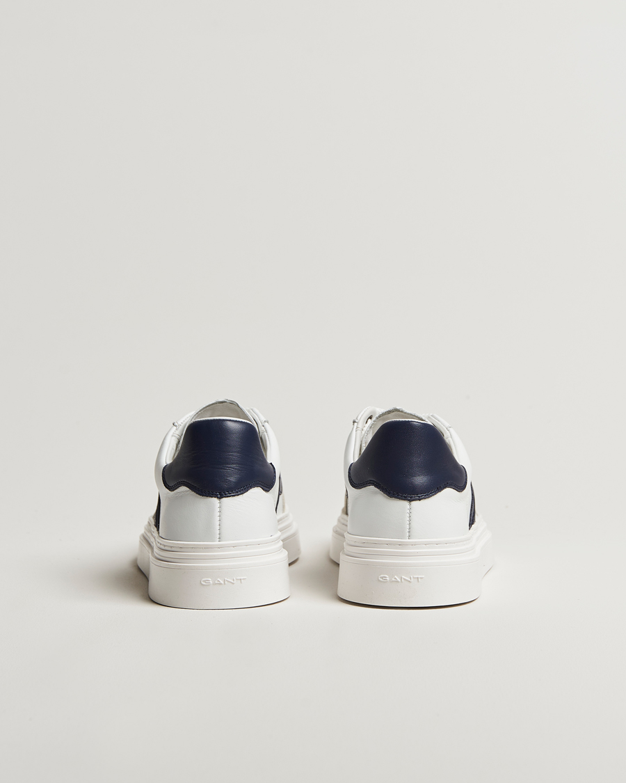 Homme | GANT Cuzmoon Leather Sneaker White/Marine | GANT | Cuzmoon Leather Sneaker White/Marine