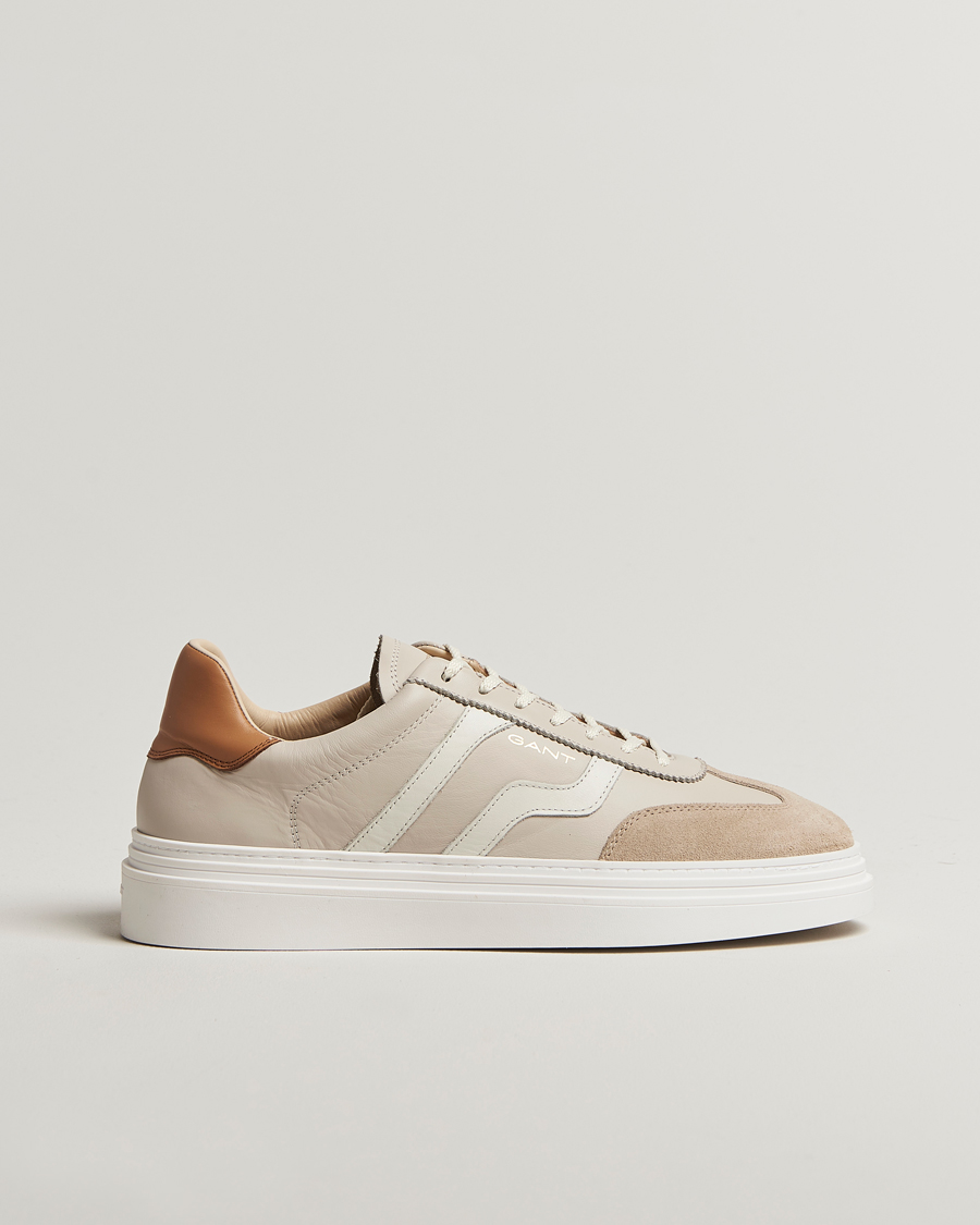 Homme | GANT Cuzmoon Leather Sneaker Beige/Cream | GANT | Cuzmoon Leather Sneaker Beige/Cream