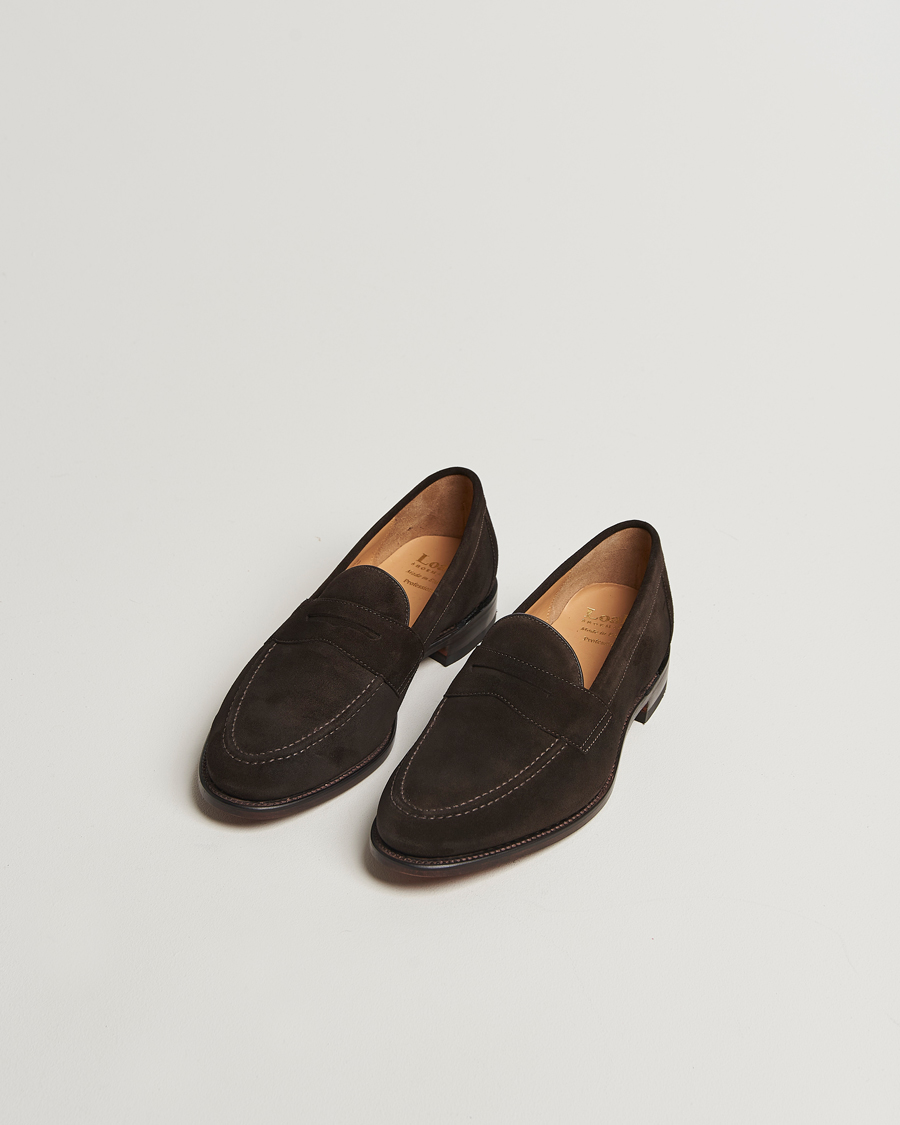 Homme | Loafers | Loake Shoemakers | Loake 1880 Imperial Suede Loafers Dark Brown