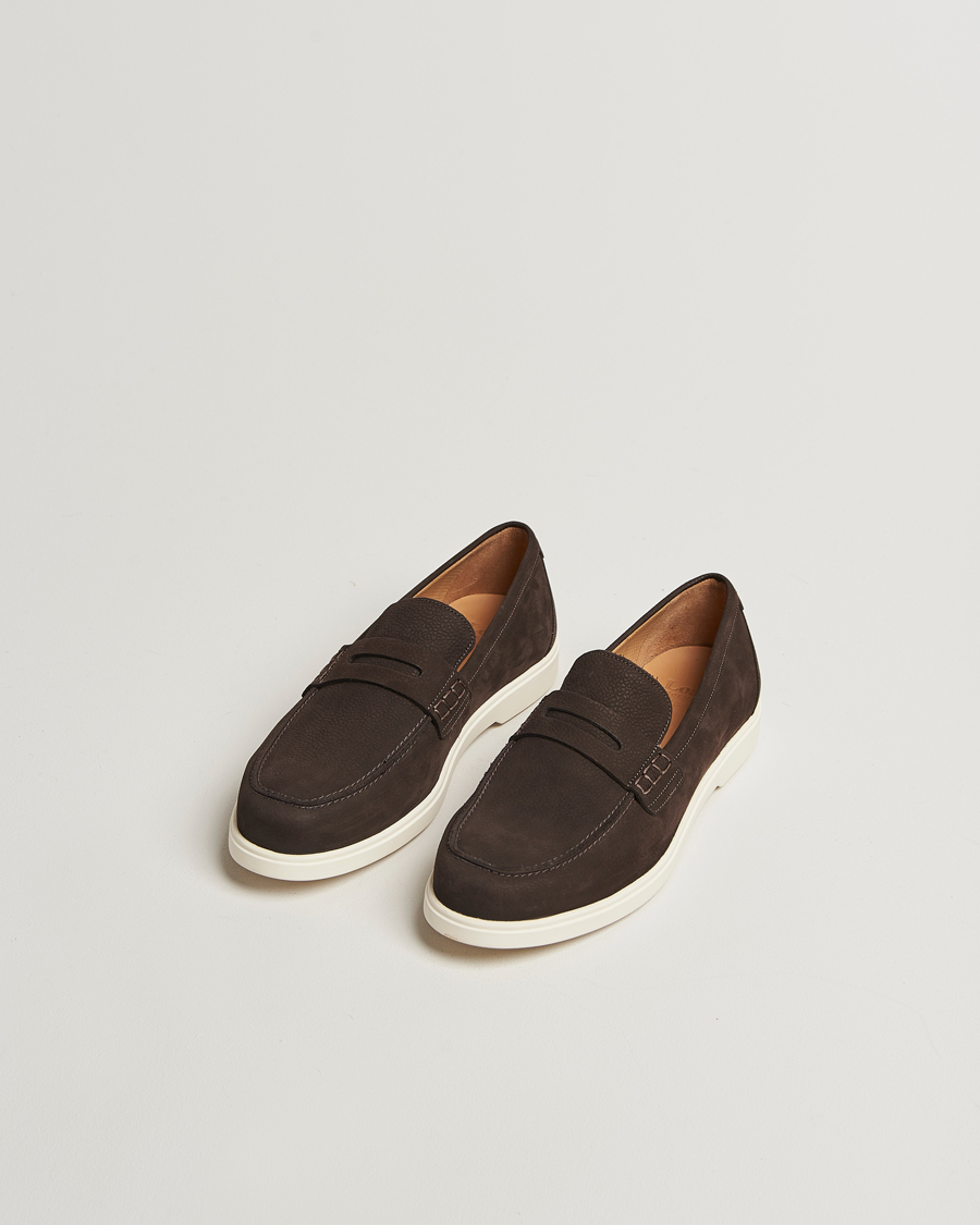 Homme | Loafers | Loake 1880 | Como Nubuck Loafers Dark Brown