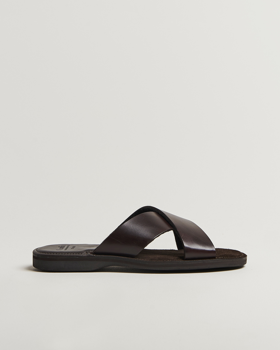 Homme | Sandales Et Mules | Loake 1880 | Gozo Leather Sandal Dark Brown
