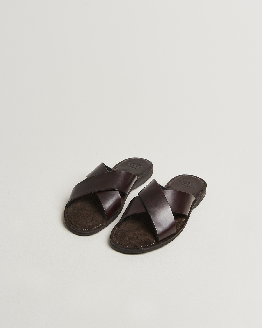 Homme | Sandales Et Mules | Loake 1880 | Gozo Leather Sandal Dark Brown
