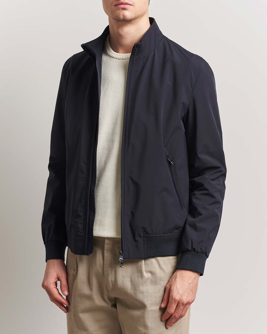Homme | Manteaux Et Vestes | Oscar Jacobson | Bomber Nylon Jacket Navy