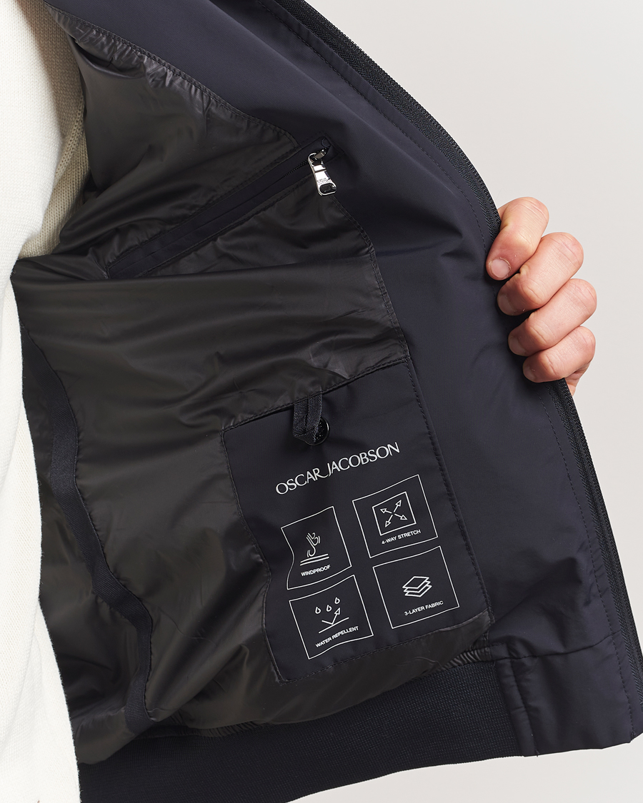 Homme | Manteaux Et Vestes | Oscar Jacobson | Bomber Nylon Jacket Navy