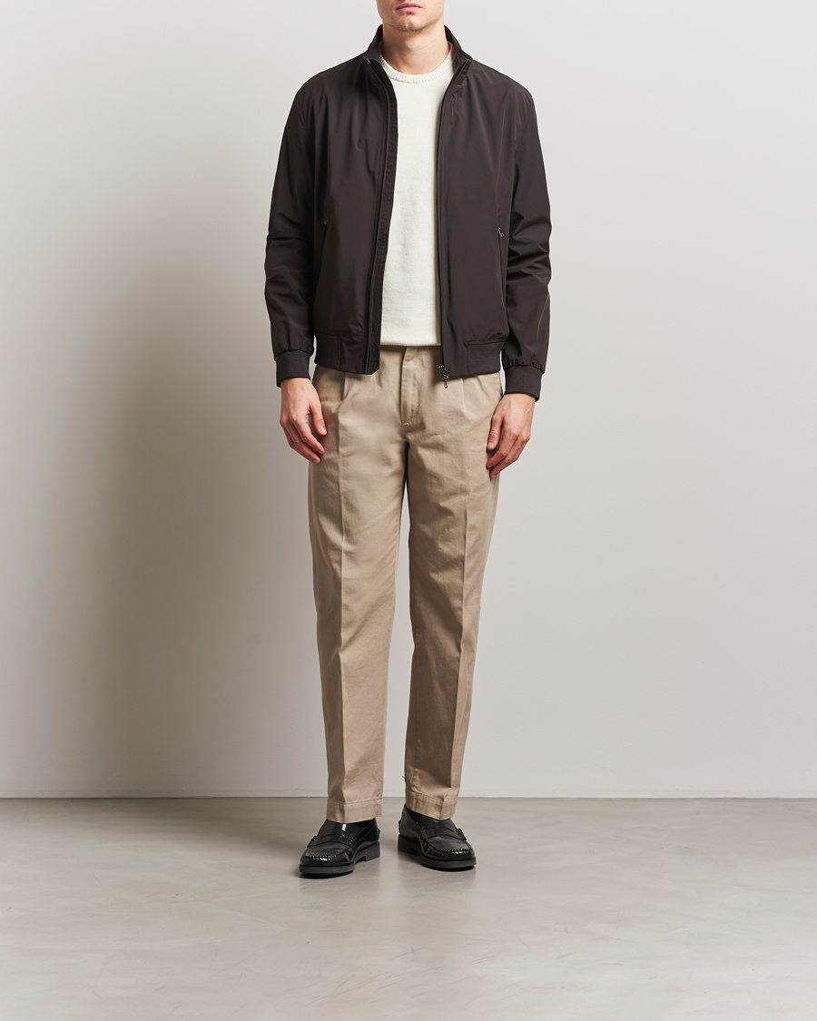 Homme | Manteaux Et Vestes | Oscar Jacobson | Bomber Nylon Jacket Brown