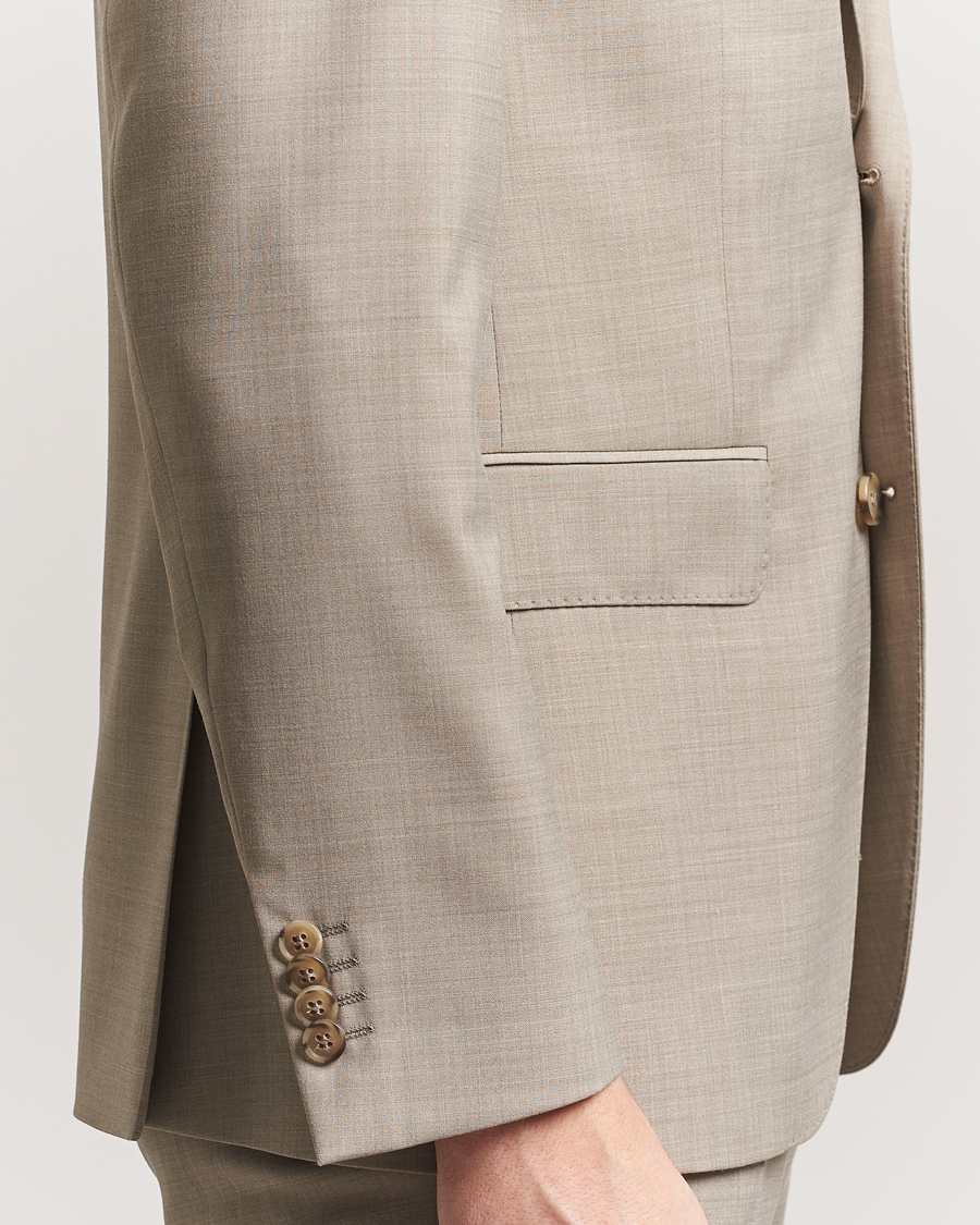 Homme | Blazers | Oscar Jacobson | Fogerty Wool Stretch Suit Blazer Beige