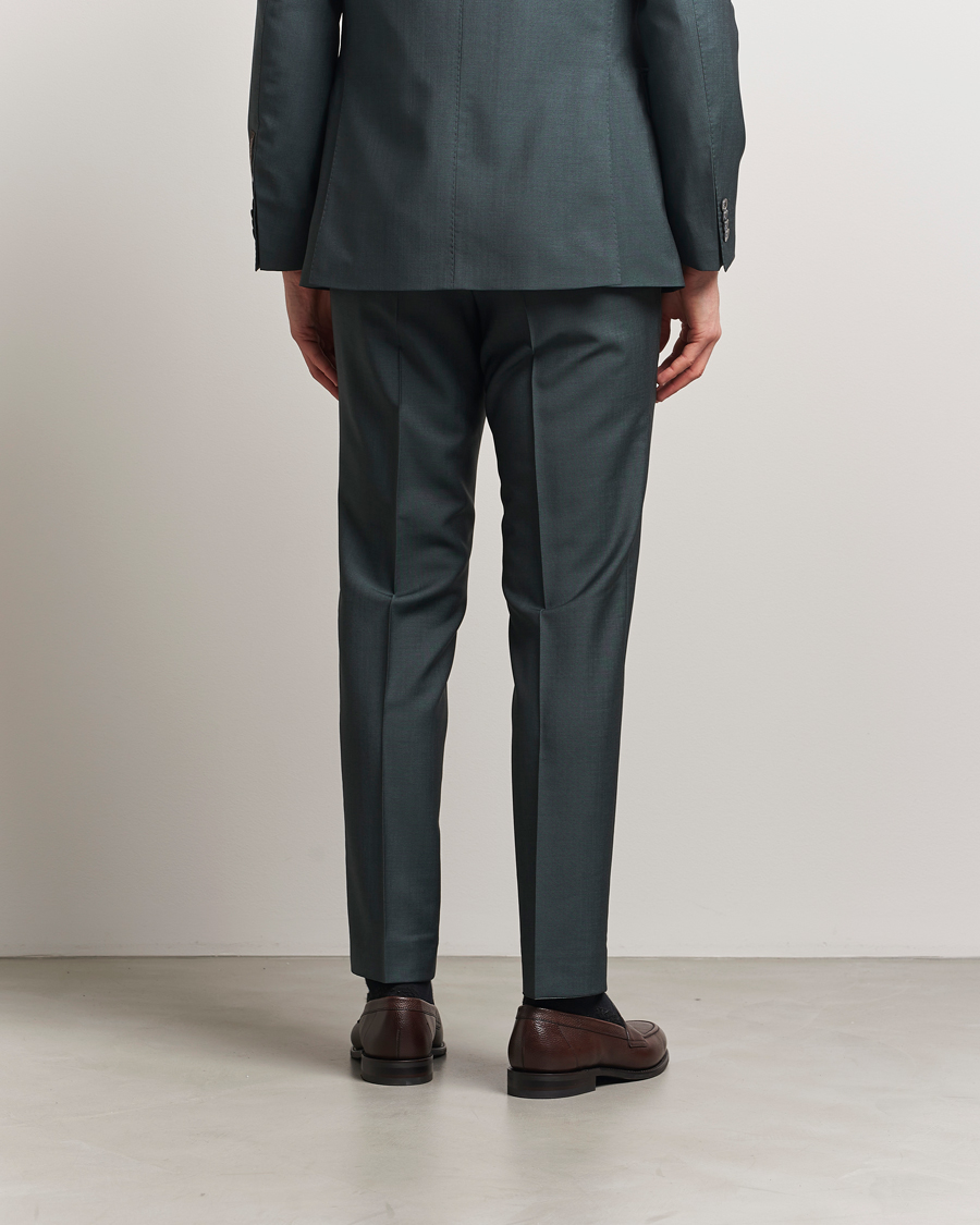 Homme | Pantalons | Oscar Jacobson | Dandy Wool/Mohair Suit Trousers Green