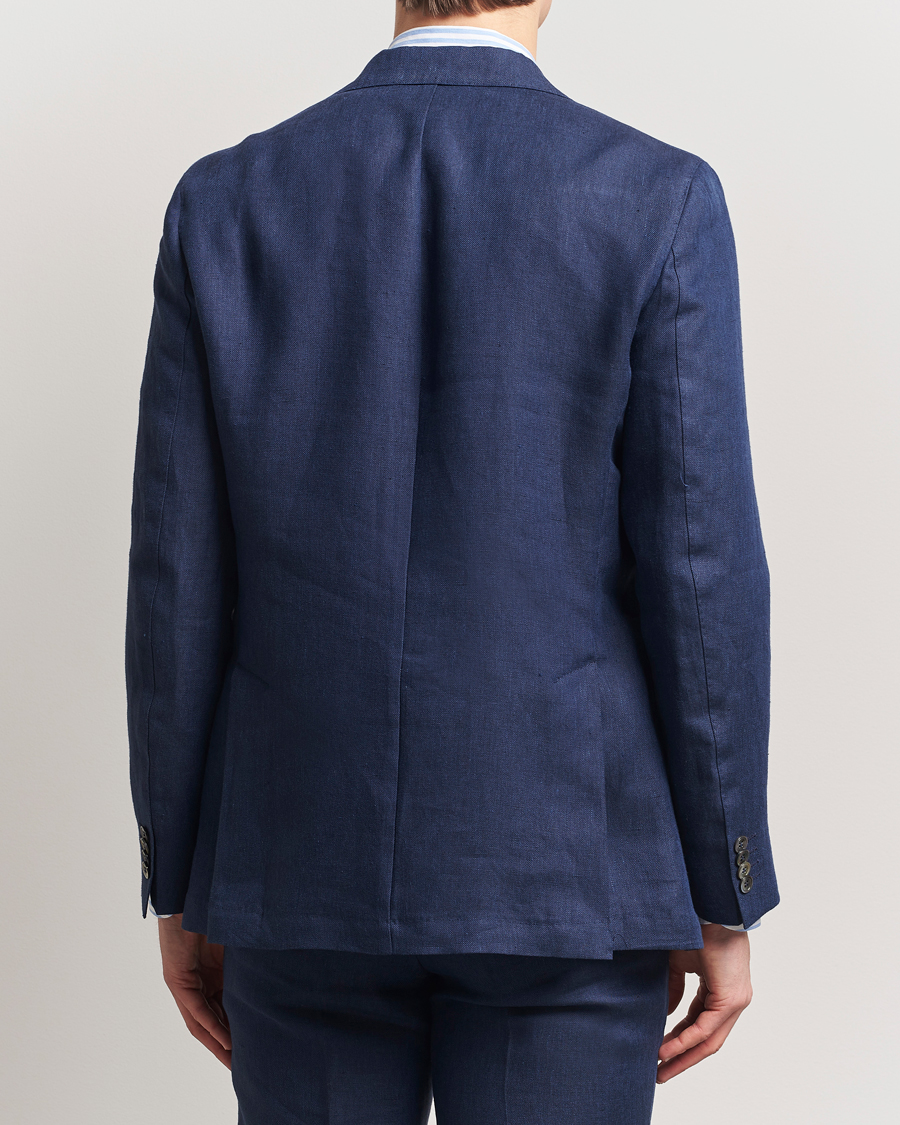 Homme | Blazers | Oscar Jacobson | Ferry Soft Linen Blazer Navy