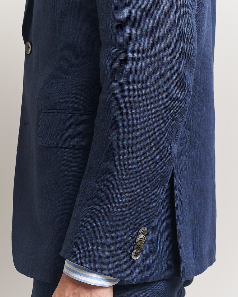 Homme | Blazers | Oscar Jacobson | Ferry Soft Linen Blazer Navy