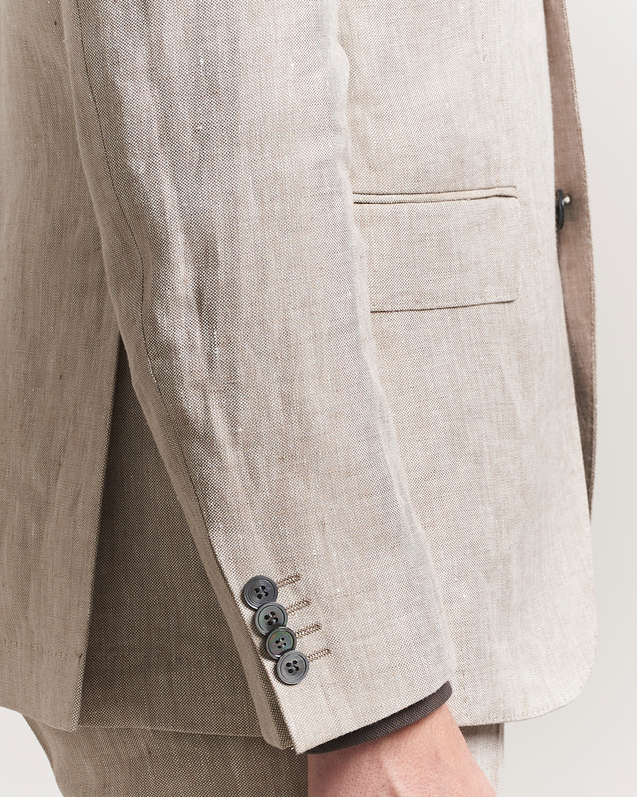 Homme | Blazers | Oscar Jacobson | Ferry Soft Linen Blazer Beige