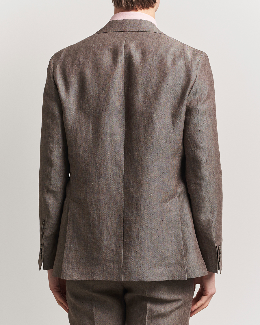 Homme | Blazers | Oscar Jacobson | Ferry Soft Linen Blazer Brown